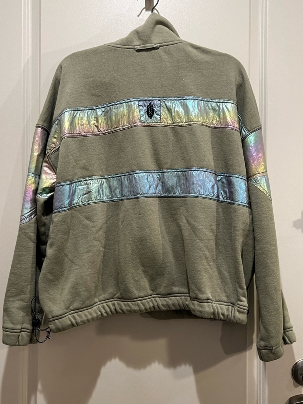 Free People FP Movement Olive Iridescent Pullover XS - Picture 5 of 8